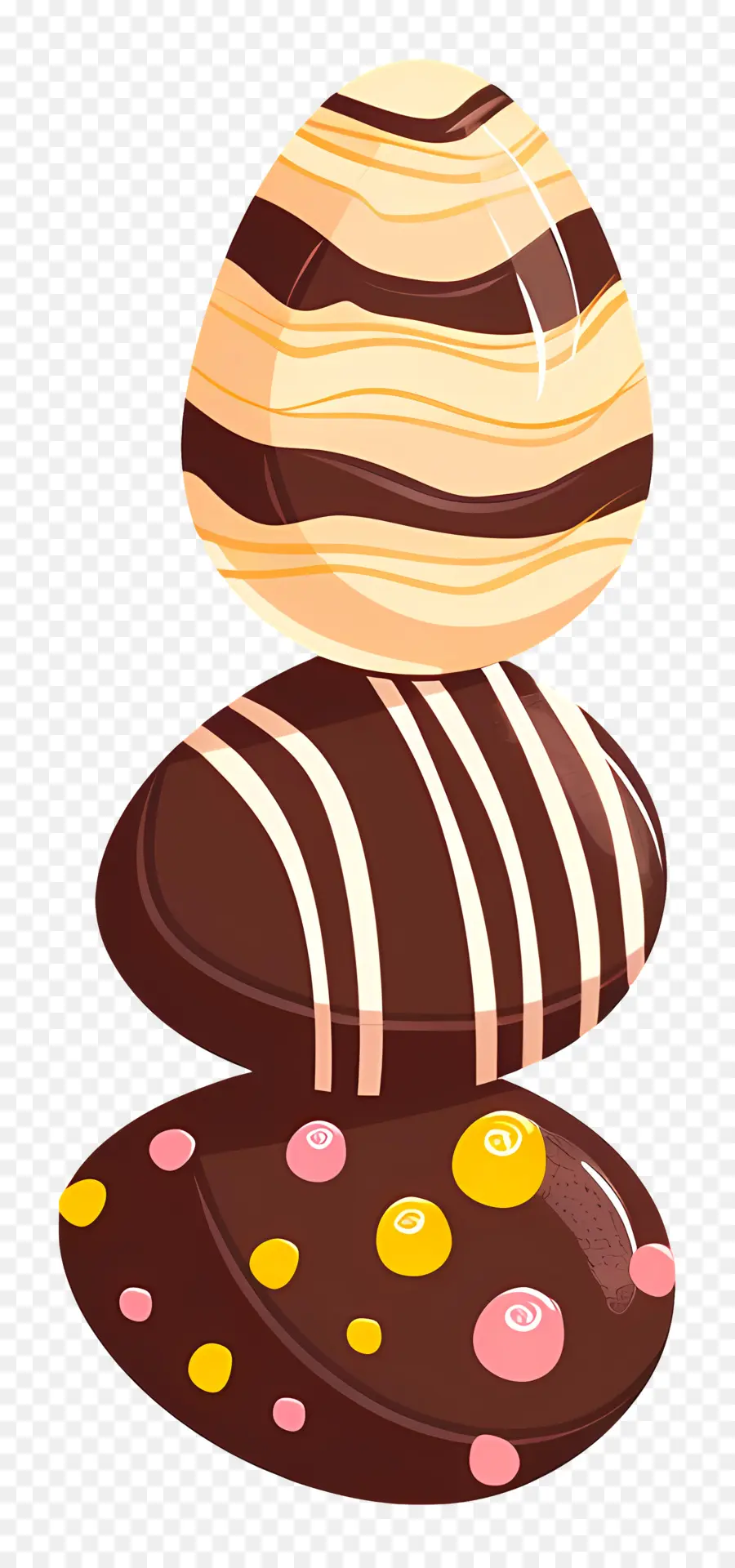 De Pascua De Chocolate，Los Huevos De Chocolate PNG