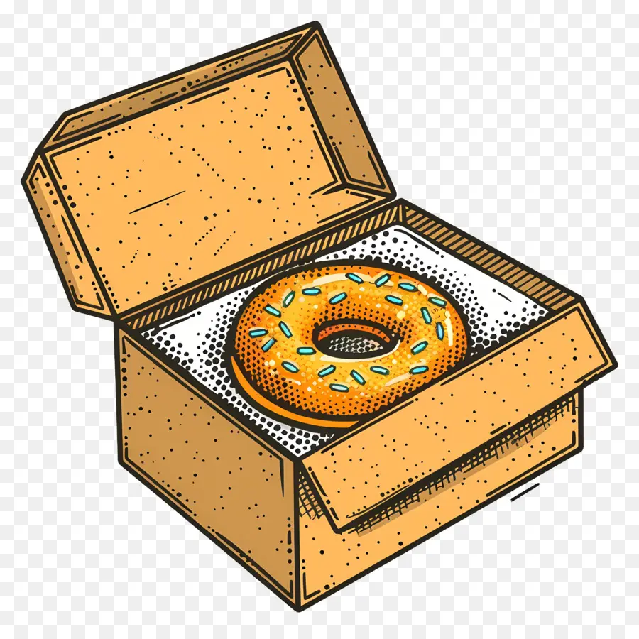 Caja Con Donas，Pasteles PNG