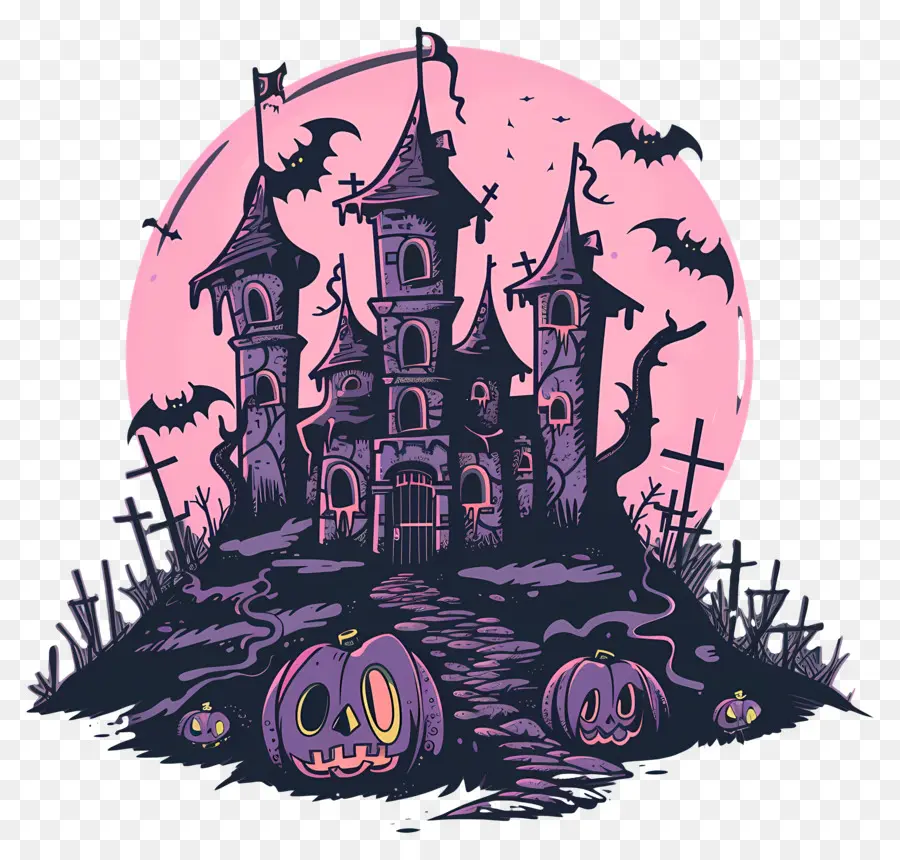 Castillo De Halloween Espeluznante，Halloween PNG