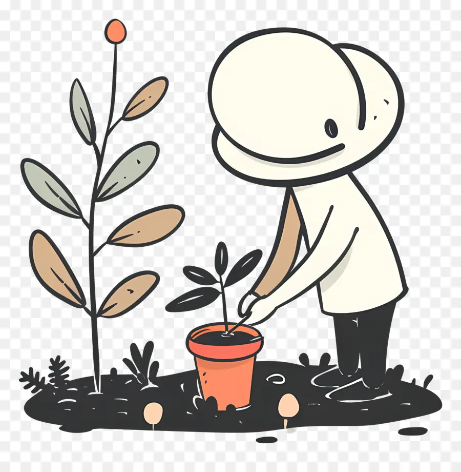 Jardinería，Personaje De Dibujos Animados PNG