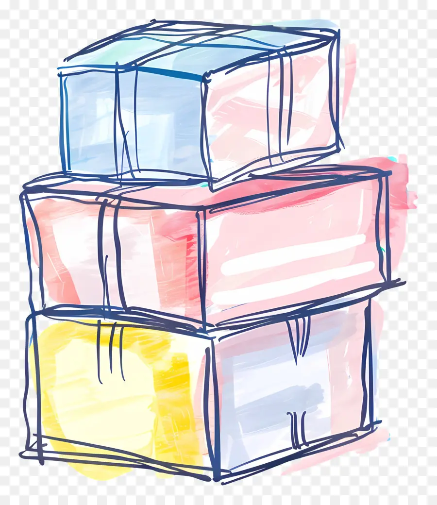 Caja De Envío，Cajas De Colores PNG