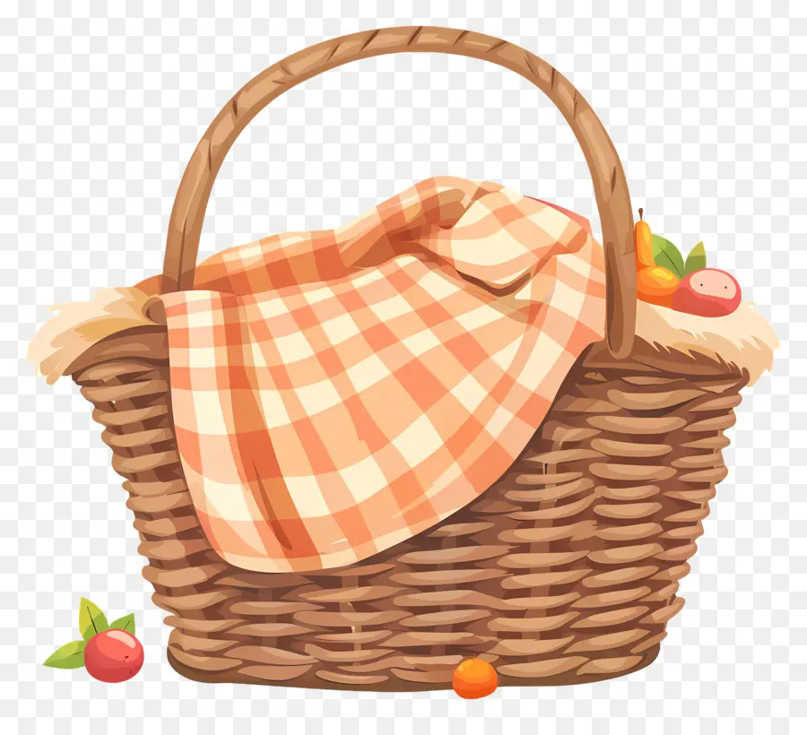 Canasta Con Manta，Wicker Basket PNG