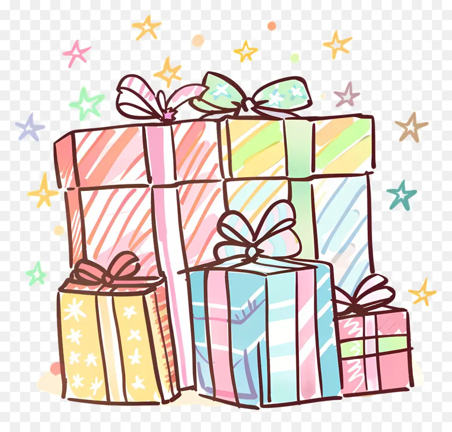 Christmas Presenta，Cajas De Regalo PNG