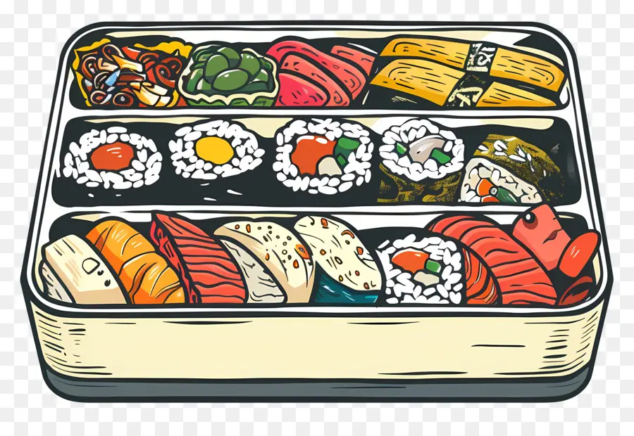 Caja Bento，Sushi PNG