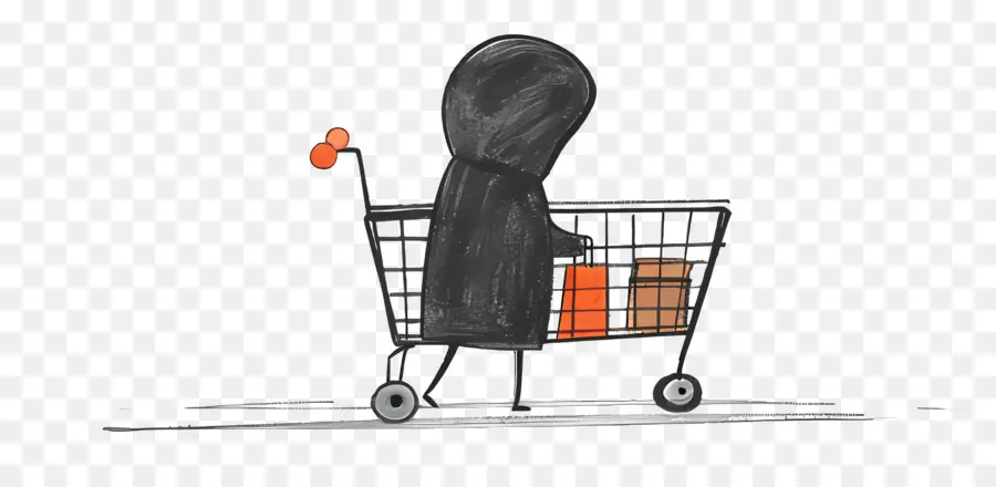 De Compras，Personaje De Dibujos Animados PNG