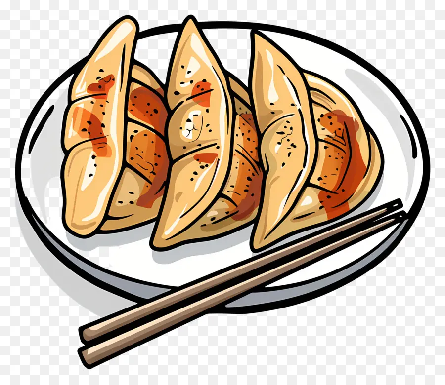 Gyoza Japonés，Bolas De Masa Hervida PNG