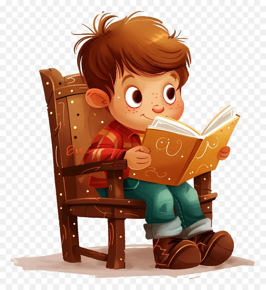 Libro De Lectura De Niños，Niño Leyendo PNG