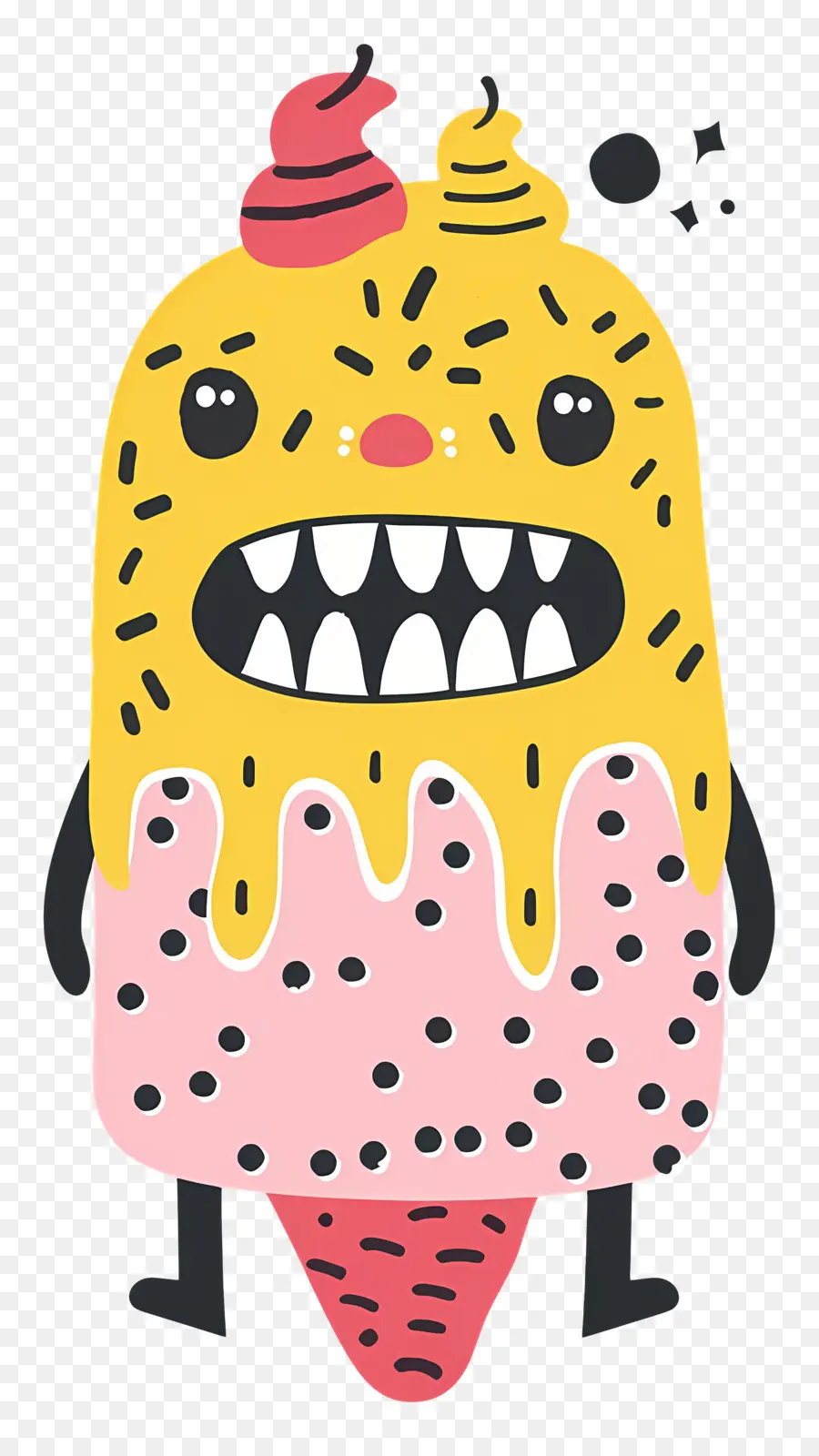 Monstruo De Helado，Personaje De Dibujos Animados PNG