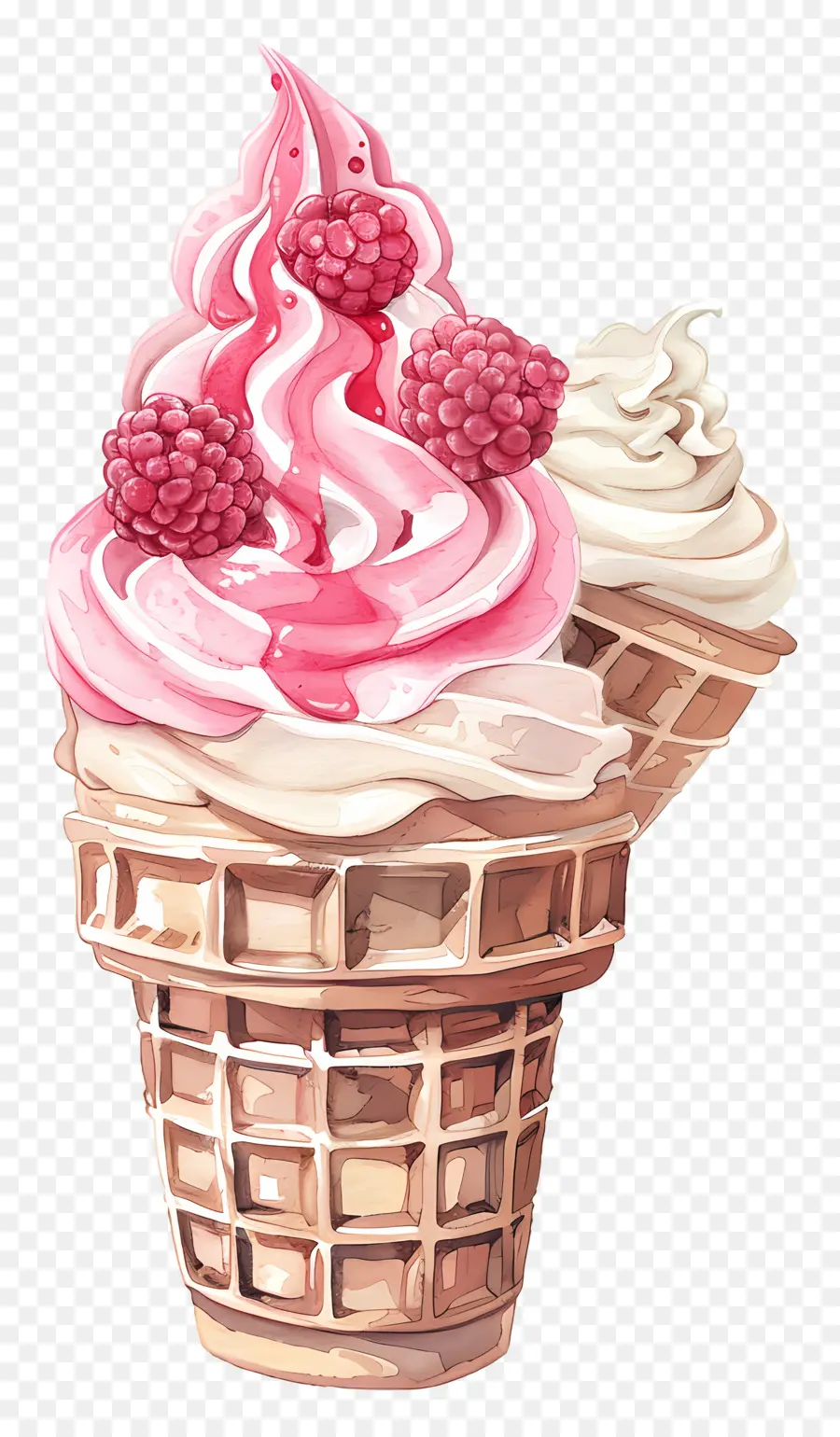 Helado，Cono De Helado De Vainilla PNG