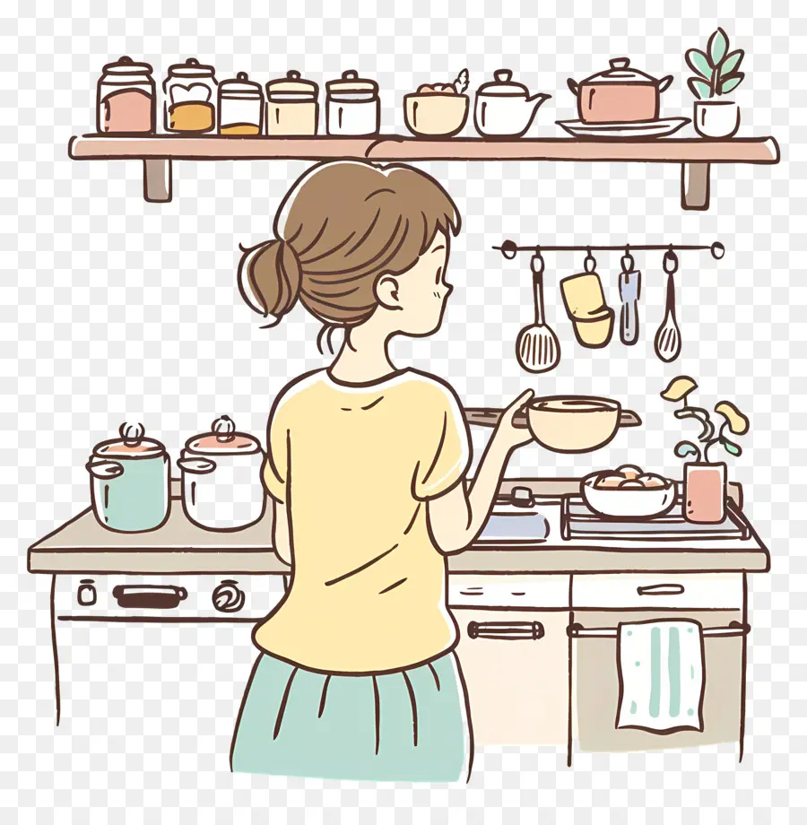 Mujer En La Cocina，Cocina PNG