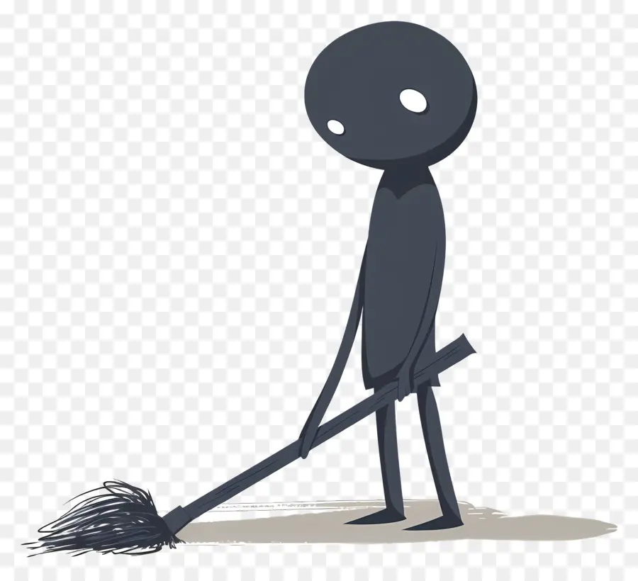 Piso De Barrido De Stickman，La Remoción De La Nieve PNG