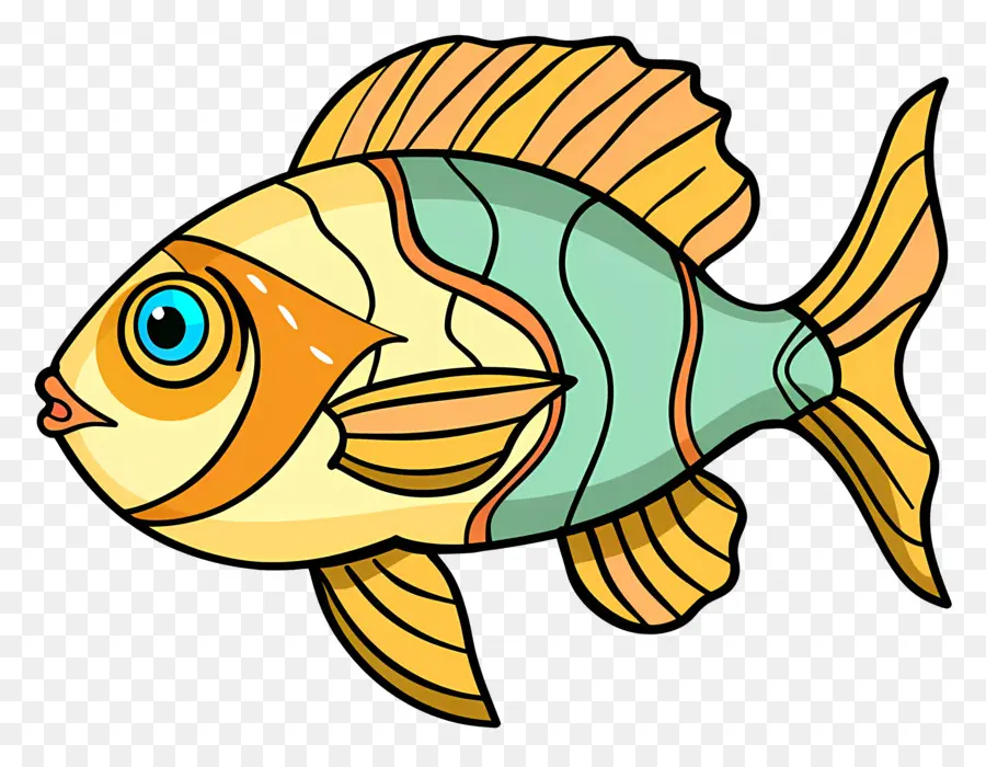 Los Peces De Acuario，Dibujos Animados De Pescado PNG