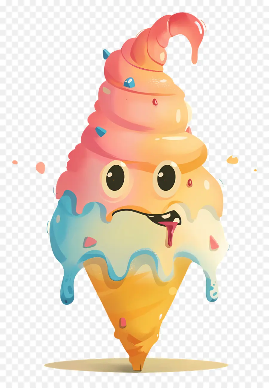 Monstruo De Helado，Dibujos Animados De Helado PNG