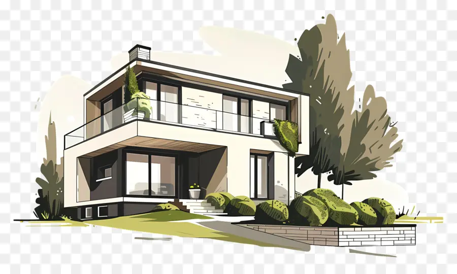 Modern House，Casa Moderna PNG