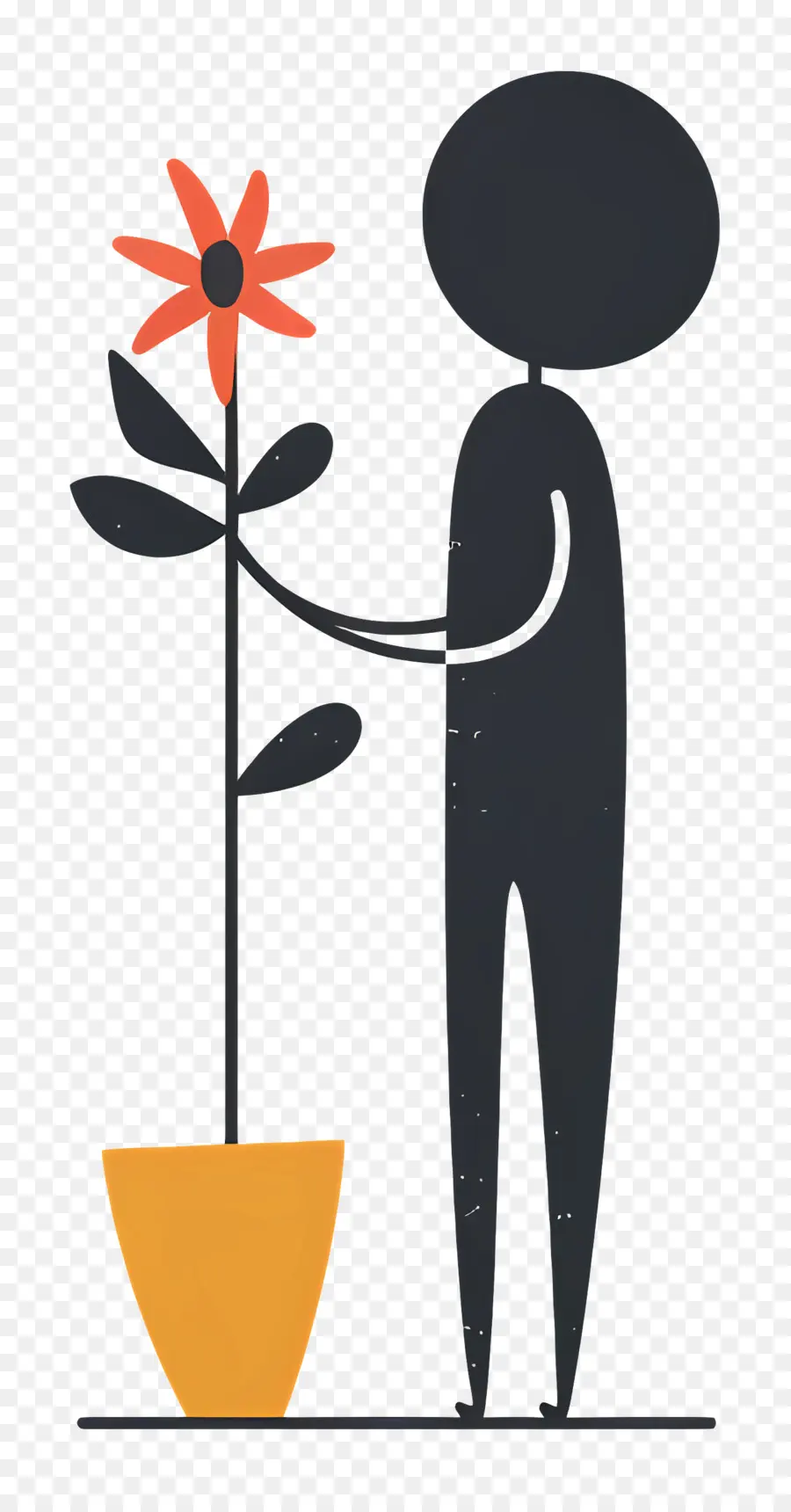 Stickman，Planta En Maceta PNG