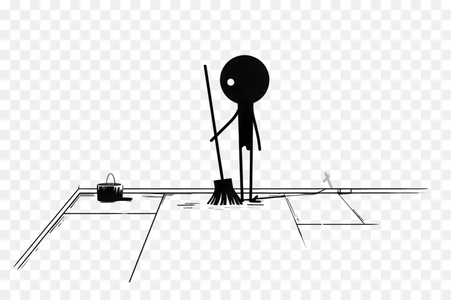 Piso De Barrido De Stickman，Figura Misteriosa PNG