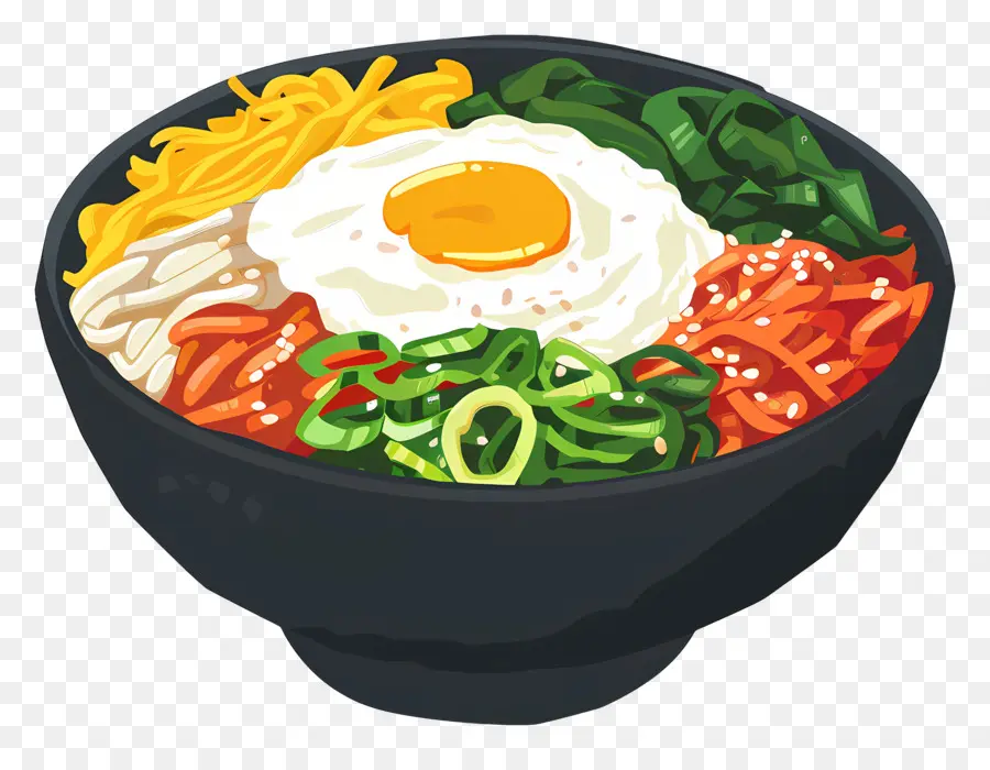 Corea Bibimbap，Tazón De Arroz Coreano PNG