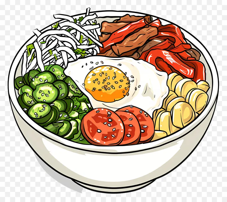 Corea Bibimbap，Fideos Chinos PNG