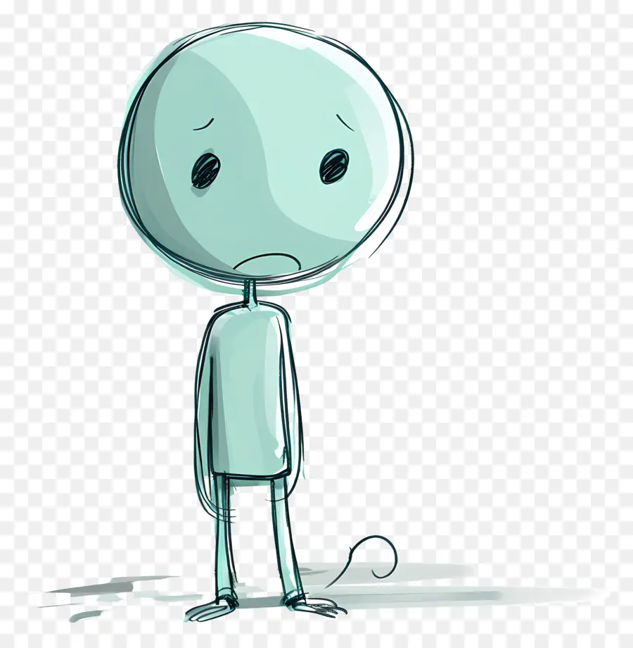 Sentirse Triste，Personaje De Dibujos Animados PNG