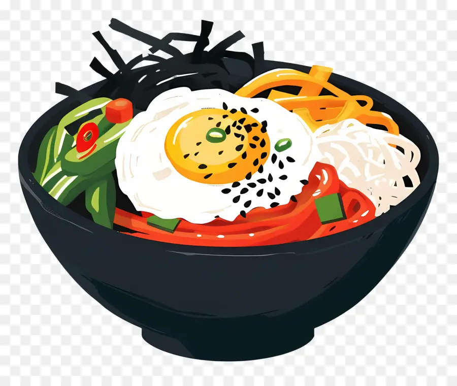 Corea Bibimbap，Fideos Ramen PNG