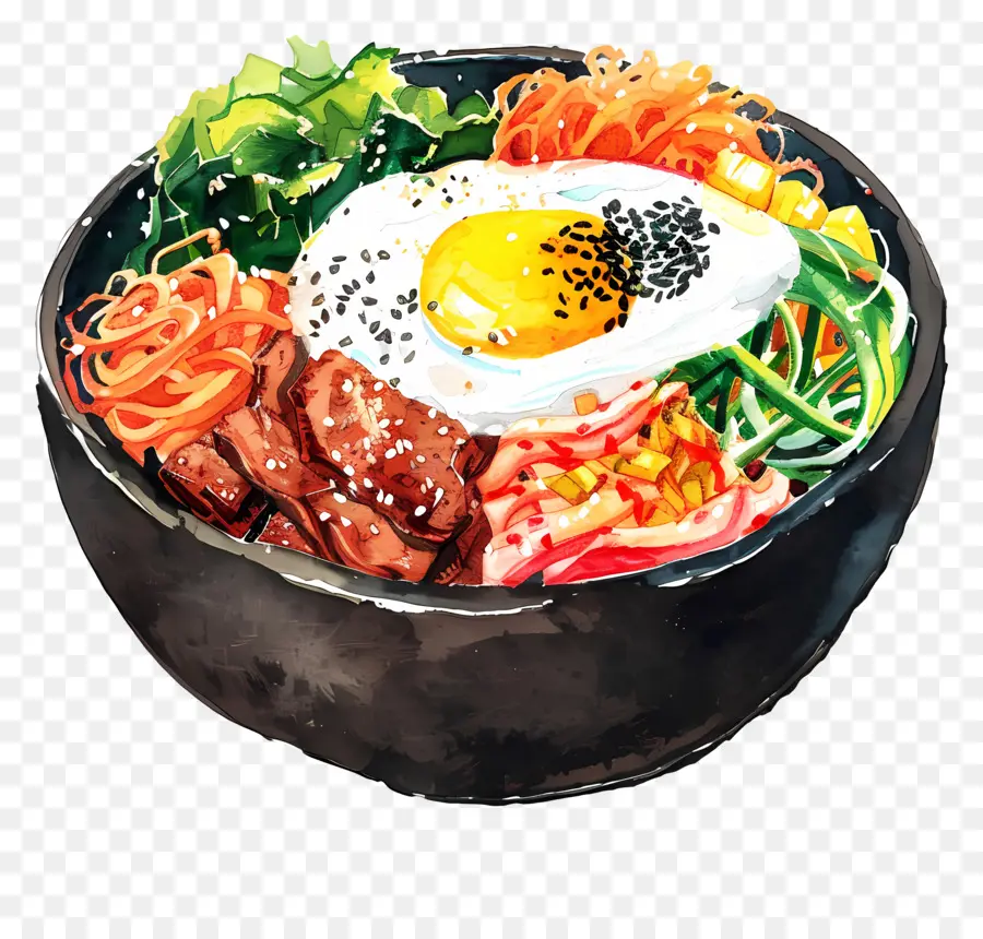 Corea Bibimbap，Fideos PNG