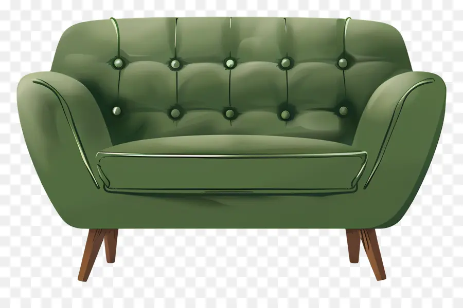 Sofá De Color Verde，Verde Sillón PNG