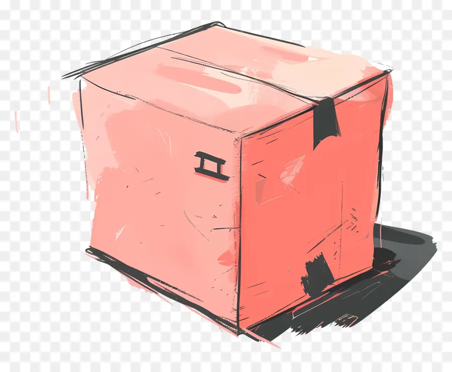 Caja De Envío，Caja De Cartón Rosa PNG