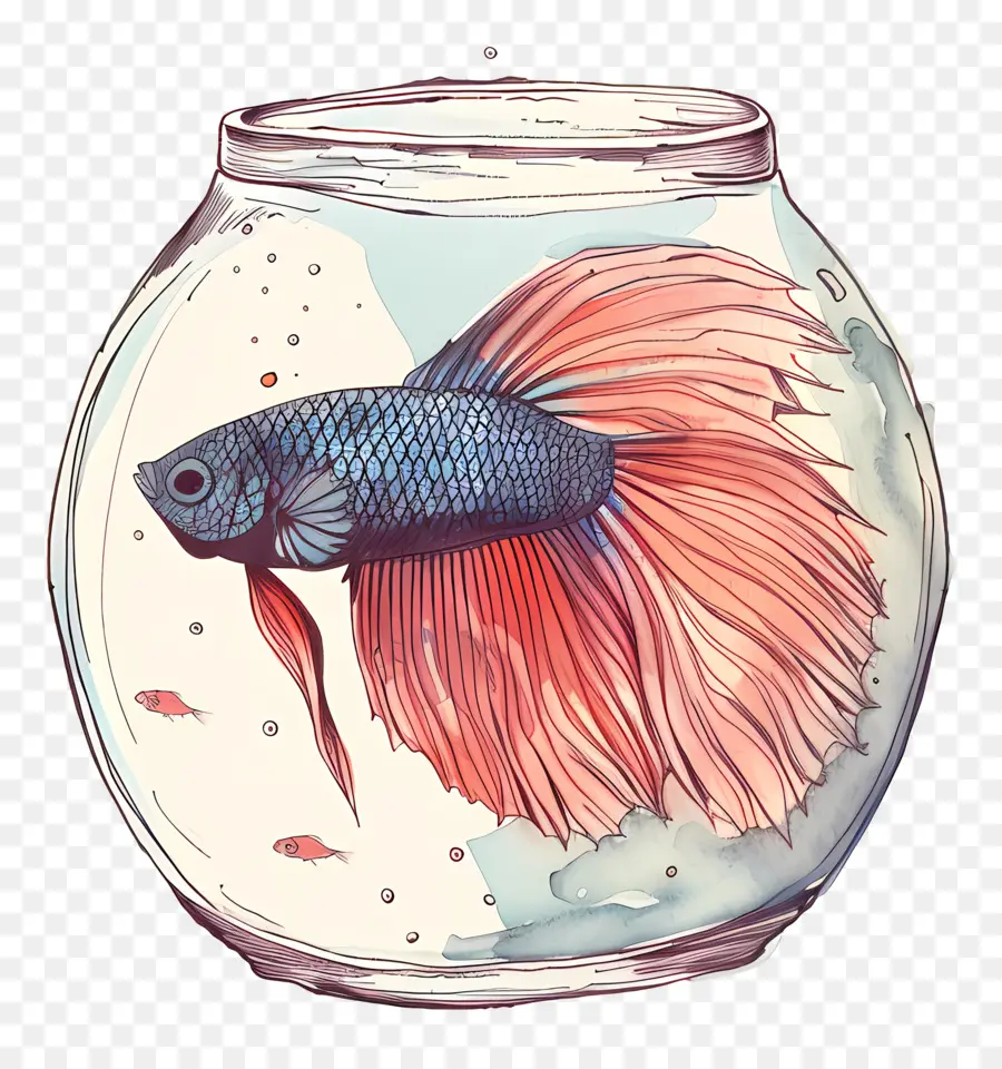 Pescado En Un Tazón，Acuario PNG