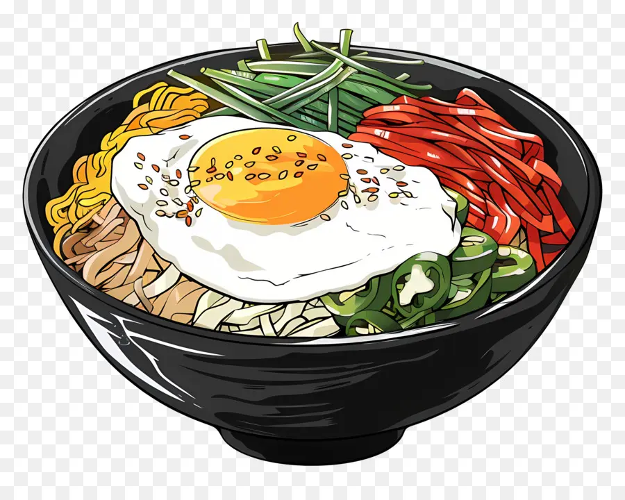 Corea Bibimbap，Corea Fideos PNG