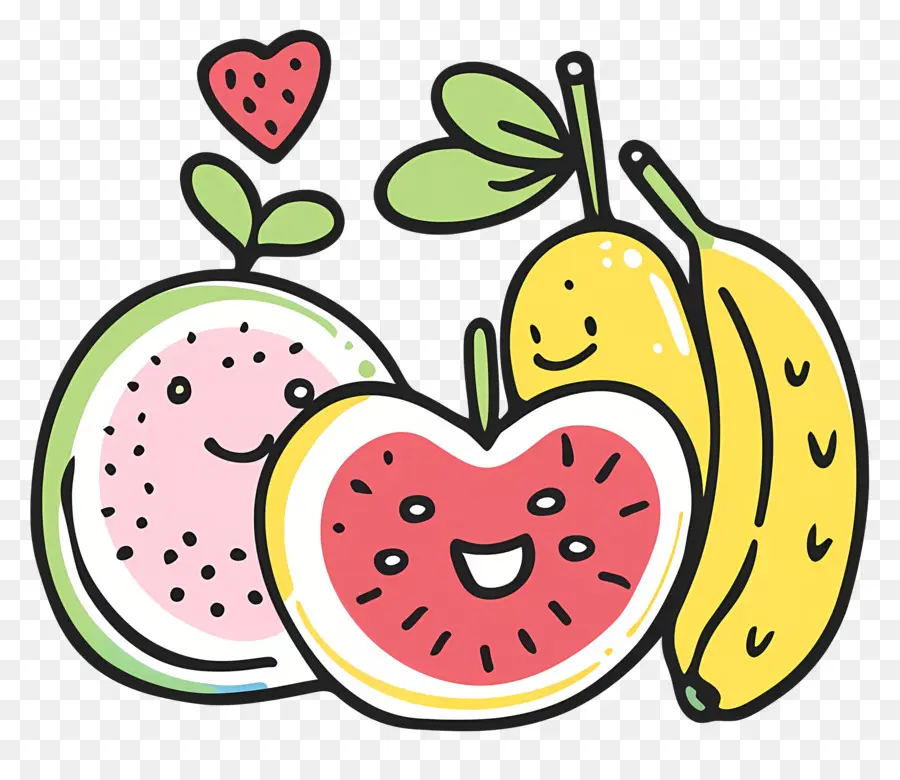 Frutas，Frutas Sonrientes PNG