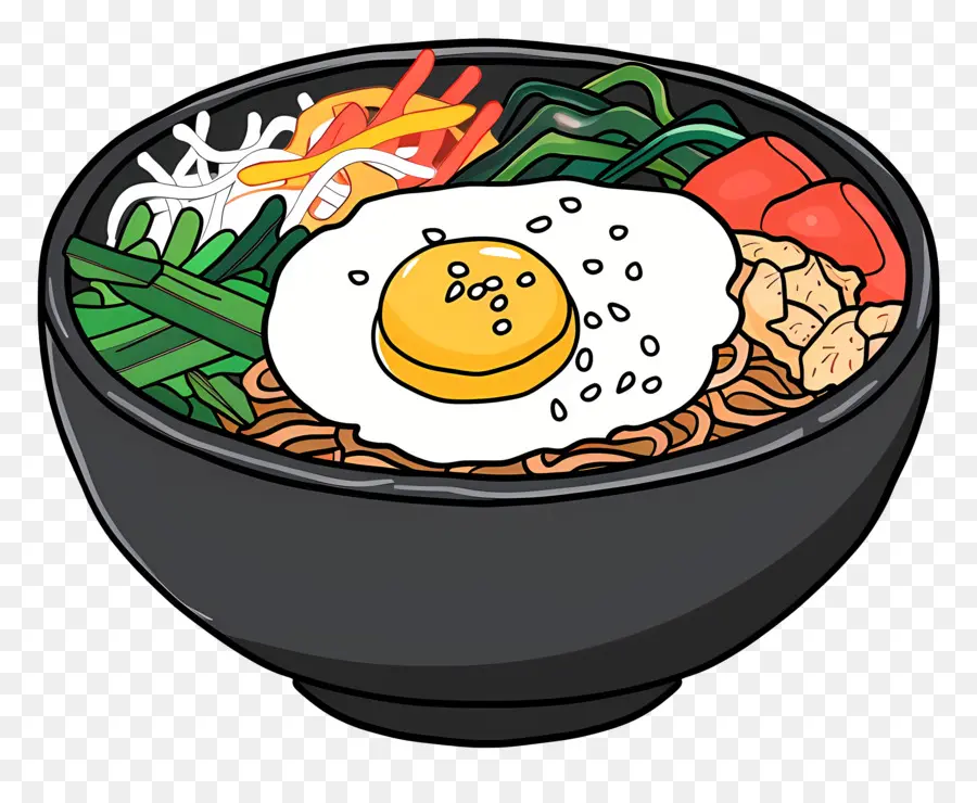 Corea Bibimbap，Fideos Ramen PNG