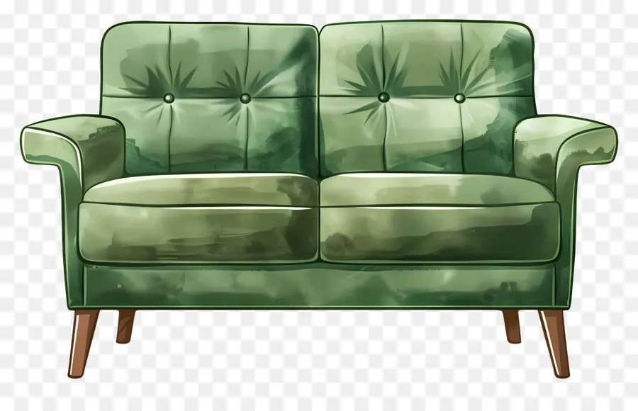 Sofá De Color Verde，Verde Sillón PNG