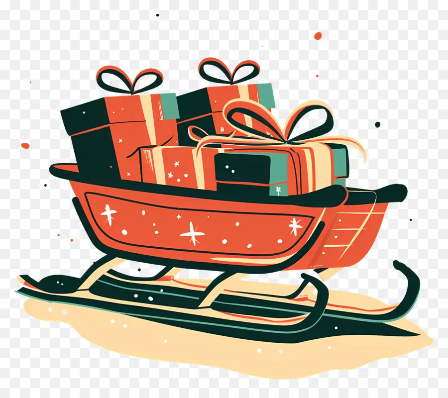 Regalos De Navidad，Regalos En Trineo PNG