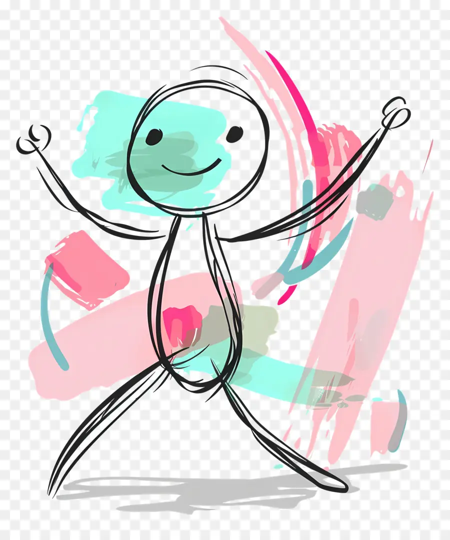 Stickman De Baile，Figura De Palo PNG