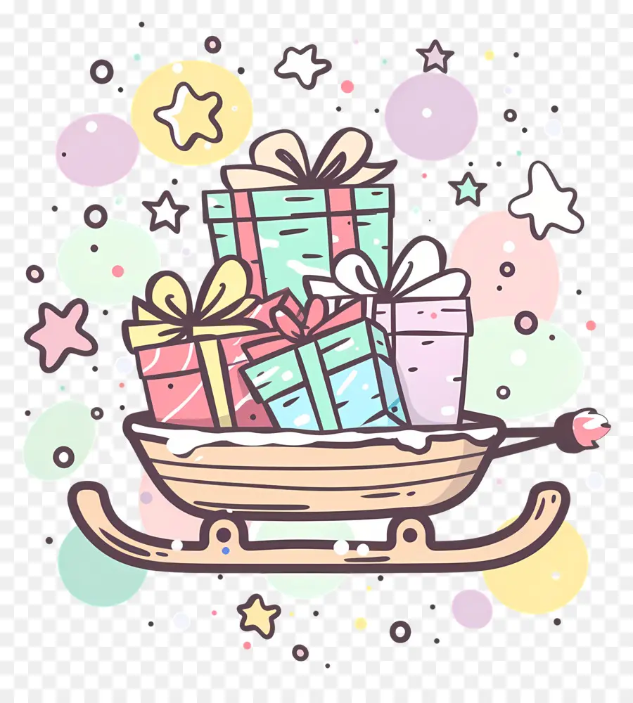 Regalos De Navidad，Regalos En Trineo PNG