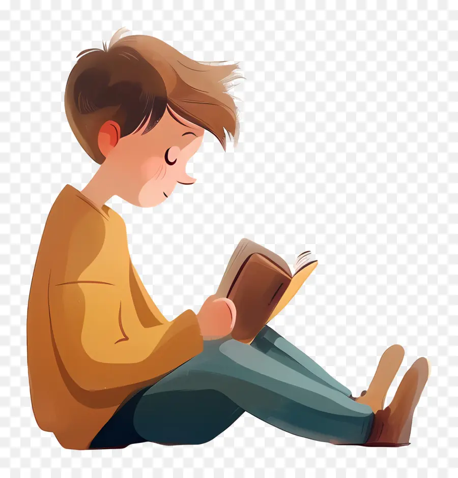 La Lectura，Chico Joven PNG