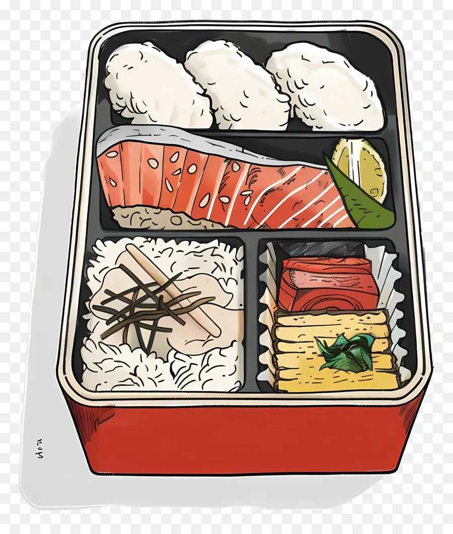 Caja Bento，Sushi PNG