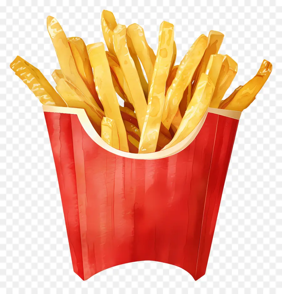 Las Papas Fritas，Contenedor Rojo PNG