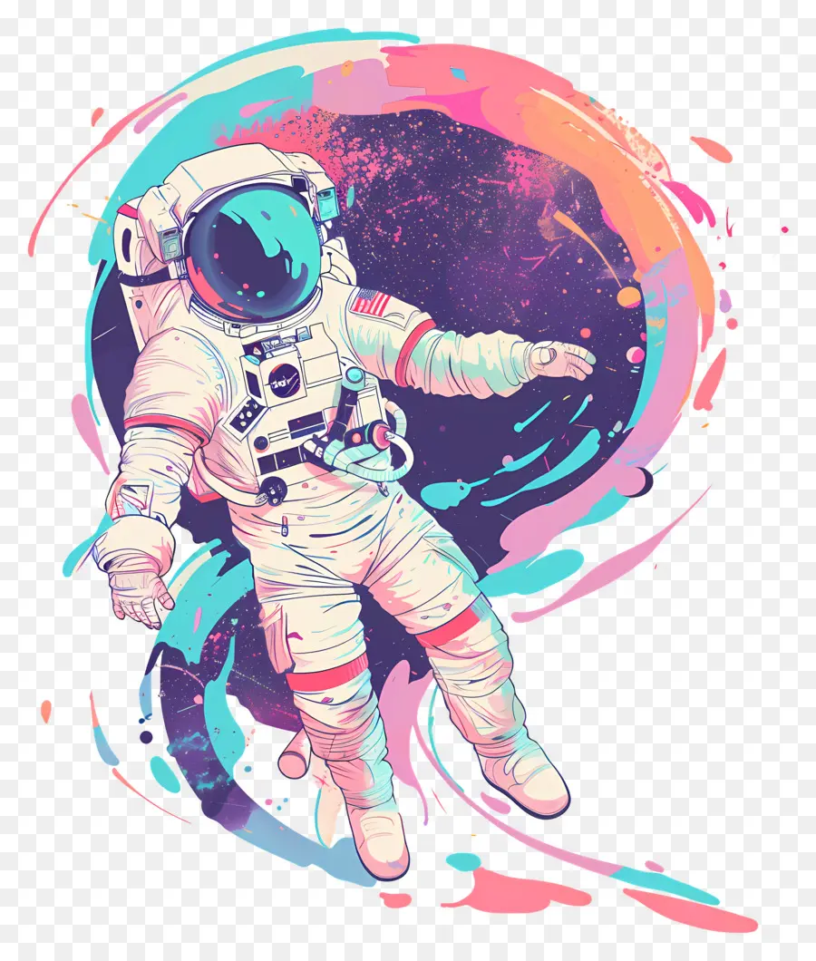 Astronauta En El Espacio，Astronauta PNG