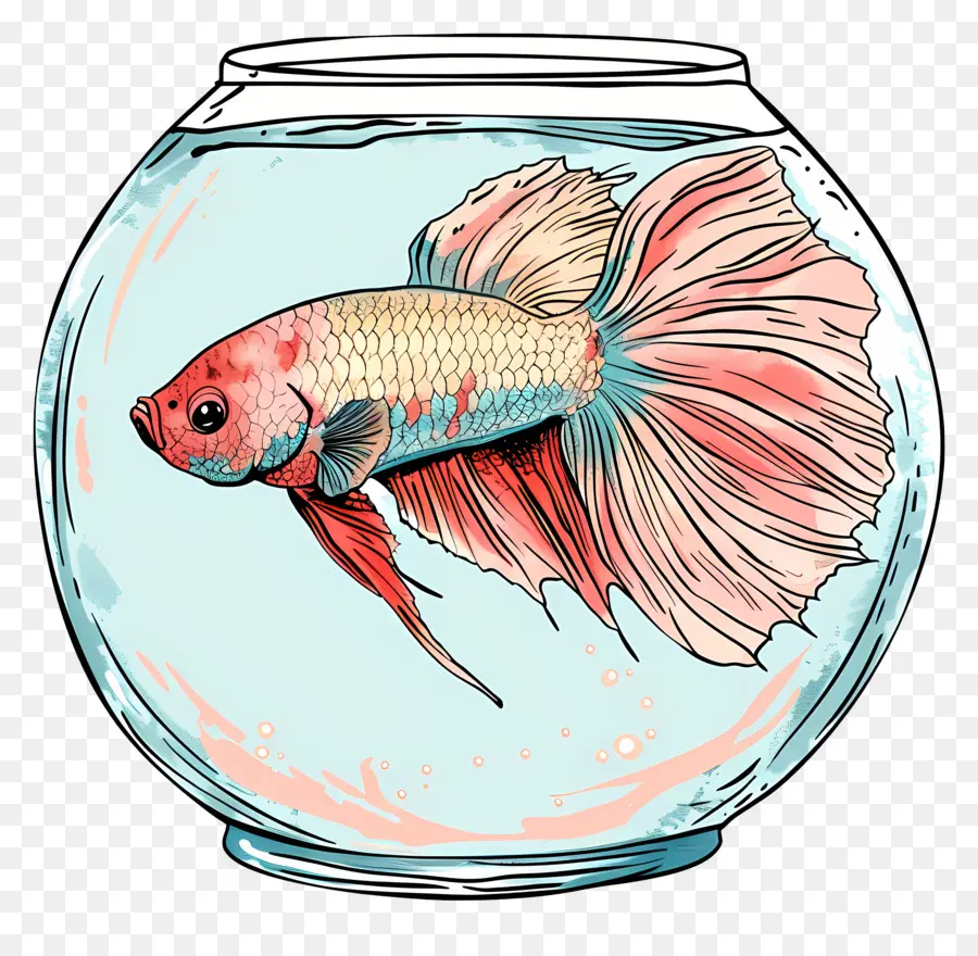 Los Peces Betta，Pecera PNG