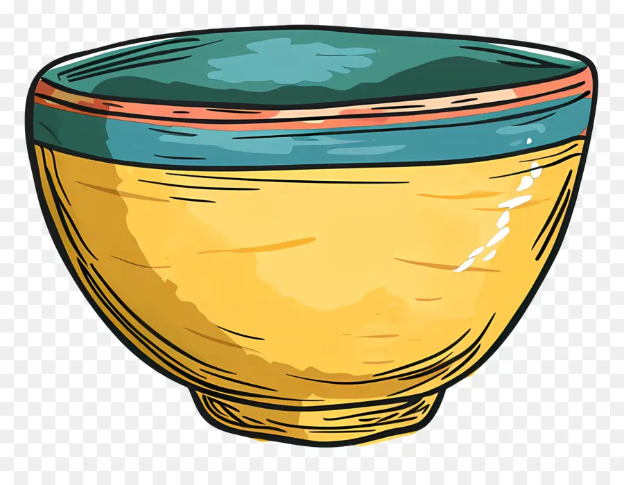 Tazón De Cerámica，Yellow Bowl PNG