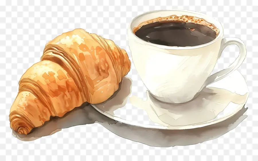 Croissant Y Café，Café PNG