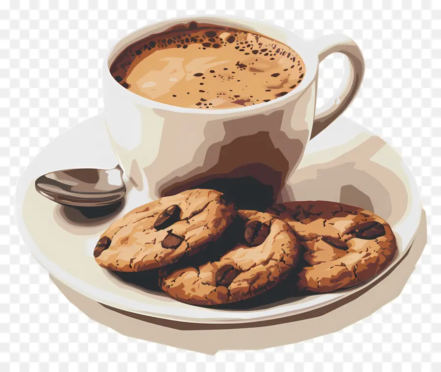 Café Y Galletas，Chocolate Caliente PNG