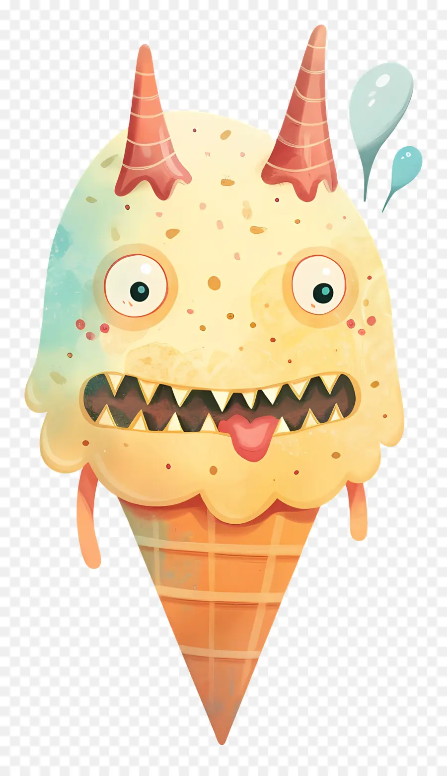 Monstruo De Helado，Cono De Helado De Dibujos Animados PNG