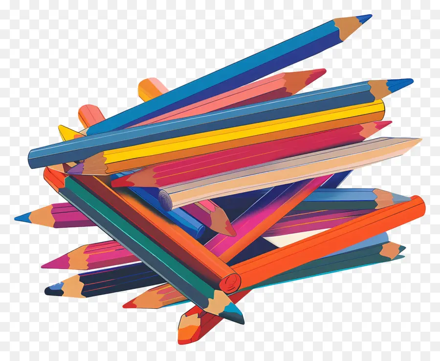 Lápices De Colores，Lápices Coloridos PNG