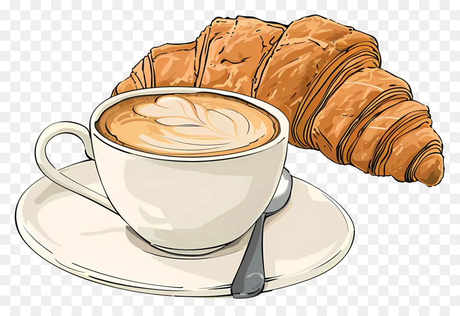 Croissant Y Café，Café PNG