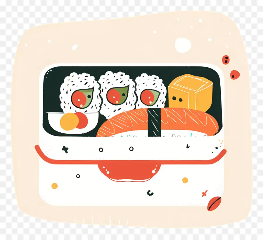 Caja Bento，Sushi PNG