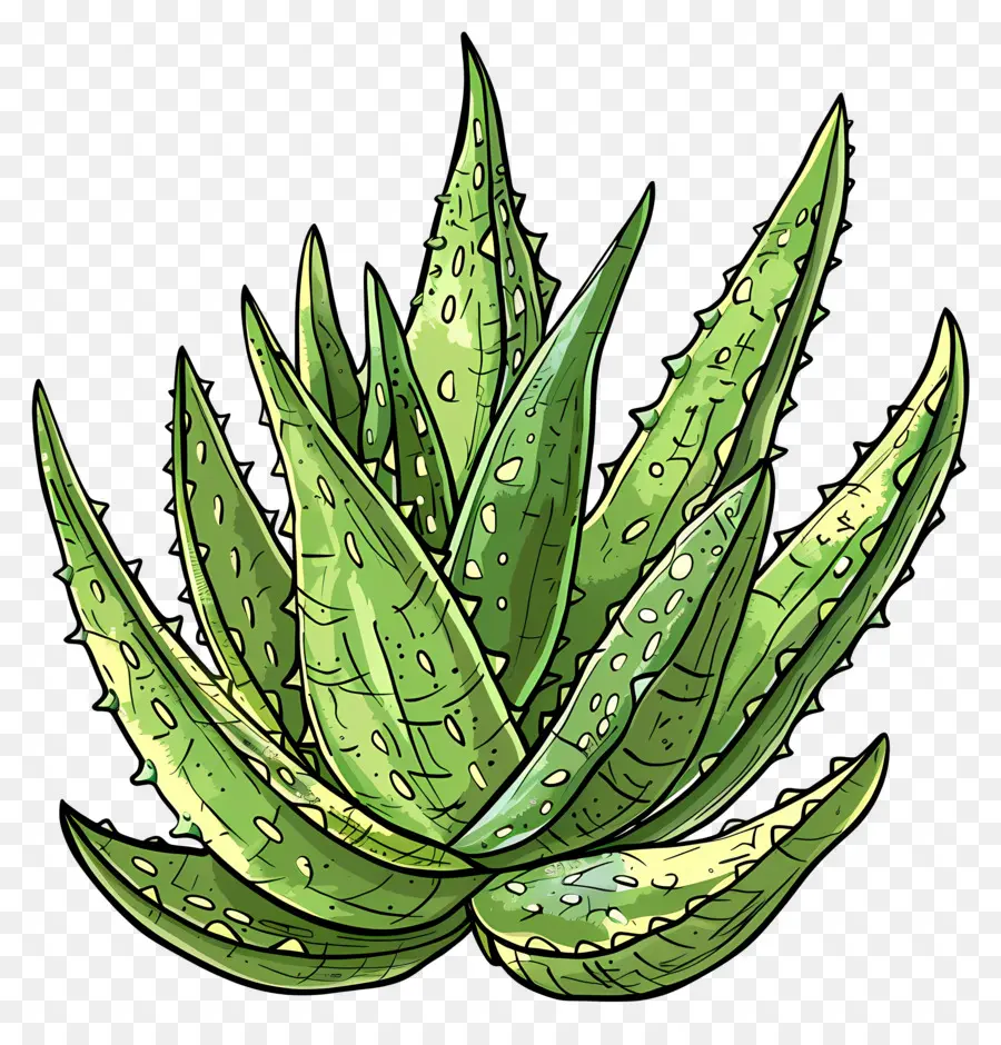 Aloe Vera，Hoja PNG