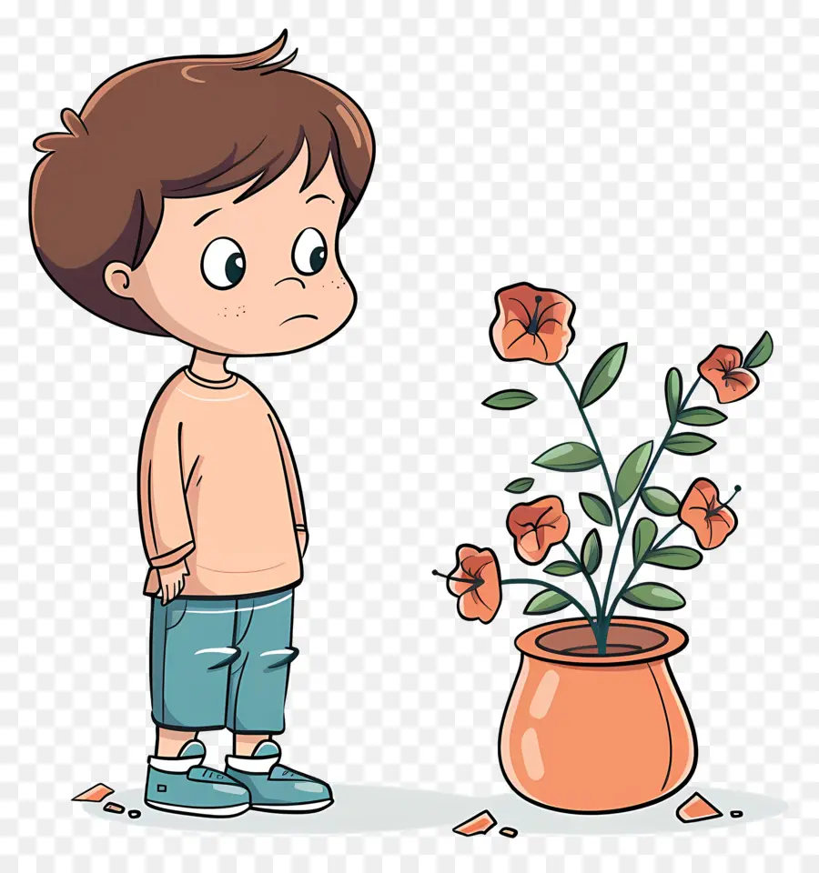 Chico Preocupado，Florero PNG