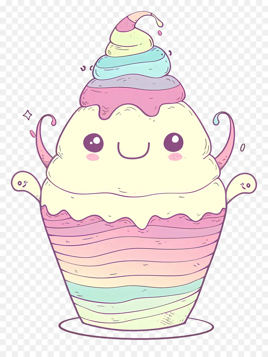 Monstruo De Helado，De Dibujos Animados De La Magdalena PNG